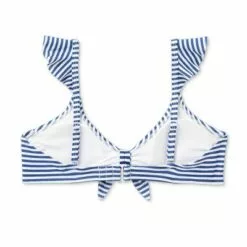 Women's Ruffle Tie-Front Bikini Top - Kona Sol™ Blue -Swimsuits Popular Store unnamed file 5372