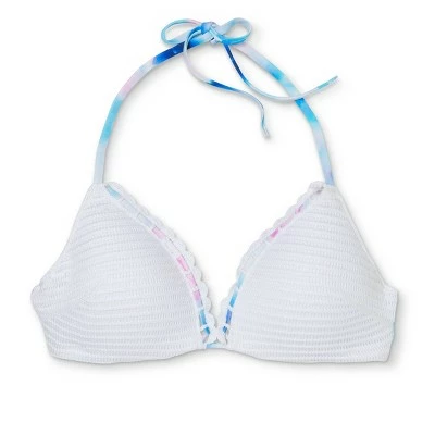 Women's Light Lift Crochet Bikini Top - Shade & Shore™ Blue Tie-Dye 7 Women's Light Lift Crochet Bikini Top - Shade & Shore™ Blue Tie-Dye - Image 5