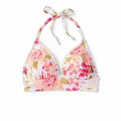 Women's Timeless Spring Shell Stitched Print Triangle Halter Bikini Top - Kona Sol™ Multi -Swimsuits Popular Store unnamed file 5460