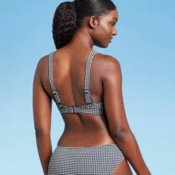 Women's Gingham Textured Bralette Bikini Top - Kona Sol™ Navy Blue -Swimsuits Popular Store unnamed file 5507