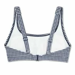 Women's Gingham Textured Bralette Bikini Top - Kona Sol™ Navy Blue -Swimsuits Popular Store unnamed file 5509