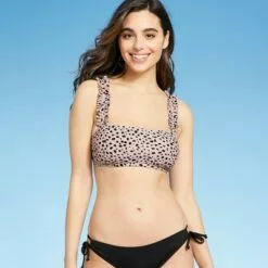 Women's Square Neck Ruffle Strap Bikini Top - Kona Sol™ Animal Print 20 Women's Square Neck Ruffle Strap Bikini Top - Kona Sol™ Animal Print -Swimsuits Popular Store unnamed file 5522