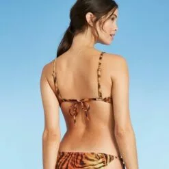 Women's Triangle Bikini Top - Shade & Shoreâ„¢ Tiger Print