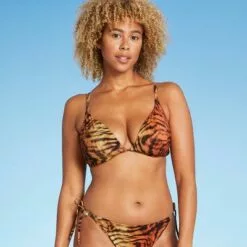 Women's Triangle Bikini Top - Shade & Shore™ Tiger Print -Swimsuits Popular Store unnamed file 5547