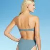 Women's Ring-Front Crepe Textured Bandeau Bikini Top - Shade & Shore™ Blueberry -Swimsuits Popular Store unnamed file 5569
