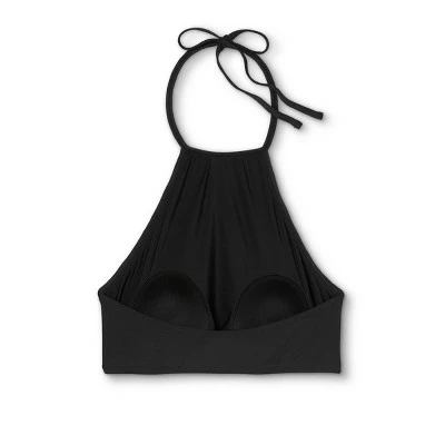 Women's Double Ruffle High Neck Bikini Top - Sea Angel Black 8 Women's Double Ruffle High Neck Bikini Top - Sea Angel Black - Image 6