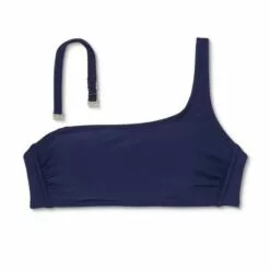 Women's Asymmetrical One Shoulder Bikini Top - Kona Sol™ Oxford Blue -Swimsuits Popular Store unnamed file 5651