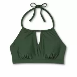 Women's Post Mastectomy High Neck Keyhole Bikini Top - Kona Sol™ Dark Green 11 Women's Post Mastectomy High Neck Keyhole Bikini Top - Kona Sol™ Dark Green -Swimsuits Popular Store unnamed file 5707