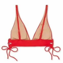 Women's Longline Triangle Bikini Top - Shade & Shore™ Red -Swimsuits Popular Store unnamed file 5740