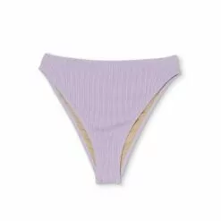 Women's High Waist Extra High Leg Extra Cheeky Bikini Bottom - Shade & Shore™ Lilac Purple Lurex -Swimsuits Popular Store unnamed file 576
