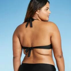 Women's Twist Halter Bikini Top - Kona Sol™ Black -Swimsuits Popular Store unnamed file 5779