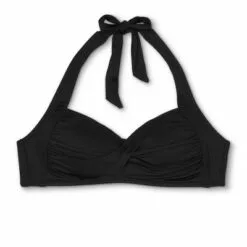 Women's Twist Halter Bikini Top - Kona Sol™ Black -Swimsuits Popular Store unnamed file 5780