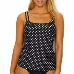Sunsets Women's Black Dot Taylor Underwire Tankini Top - 75D-BKDT