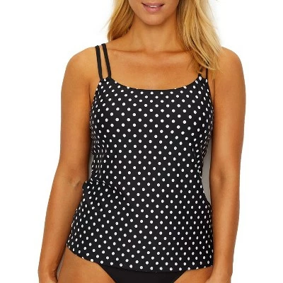 Sunsets Women's Black Dot Taylor Underwire Tankini Top - 75D-BKDT 3 Sunsets Women's Black Dot Taylor Underwire Tankini Top - 75D-BKDT