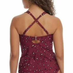 Birdsong Women's Wildside Plum Pie Underwire Wrap Tankini Top - S10149-WILDS