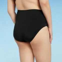 Women's Shirred High Coverage High Waist Bikini Bottom - Kona Sol™ Dark Green -Swimsuits Popular Store unnamed file 586