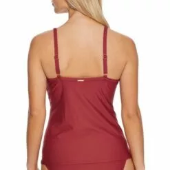 Sunsets Women's Tuscan Red Forever Twist Underwire Tankini Top - 77D-TUSRE