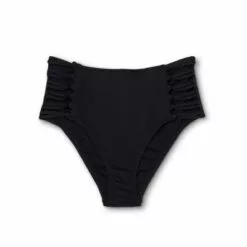 Women's Knot Side High Waist Bikini Bottom - Shade & Shore™ Black -Swimsuits Popular Store unnamed file 593