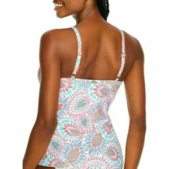 Sunsets Women's Vivid Plumes Forever Underwire Tankini Top - 77D-VIVPL