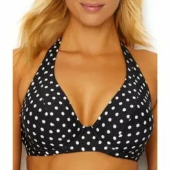 Sunsets Women's Black Dot Muse Halter Bikini Top - 51D-BKDT