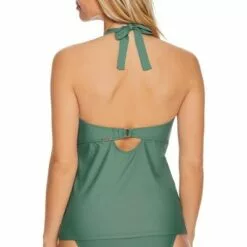 Sunsets Women's Moss Muse Halter Underwire Tankini Top - 73D -MOSS