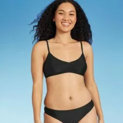 Juniors' Cinch-Front Bralette Bikini Top - Xhilaration™ Olive -Swimsuits Popular Store unnamed file 6007