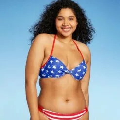 Juniors' Underwire Bikini Top - Xhilaration™ Blue/white -Swimsuits Popular Store unnamed file 6030