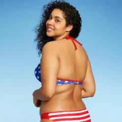 Juniors' Underwire Bikini Top - Xhilaration™ Blue/white -Swimsuits Popular Store unnamed file 6031