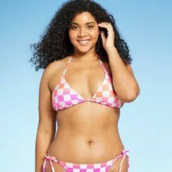 Juniors' String Bikini Top - Xhilaration™ Multi Check Print -Swimsuits Popular Store unnamed file 6036