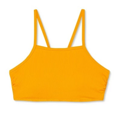Juniors' Ribbed High Neck Bikini Top - Xhilaration™ Mango Orange 7 Juniors' Ribbed High Neck Bikini Top - Xhilaration™ Mango Orange - Image 5