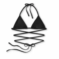 Juniors' Triangle Wrap Bikini Top - Xhilaration™ Black -Swimsuits Popular Store unnamed file 6063