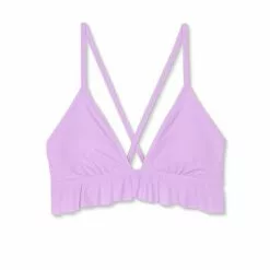 Juniors' Ruffle Triangle Bikini Top - Xhilaration™ Lavender -Swimsuits Popular Store unnamed file 6087