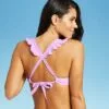 Juniors' Ruffle Strap Bralette Bikini Top - Xhilaration™ Lavender -Swimsuits Popular Store unnamed file 6089