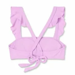 Juniors' Ruffle Strap Bralette Bikini Top - Xhilaration™ Lavender -Swimsuits Popular Store unnamed file 6094