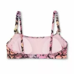 Juniors' Ribbed Knot Bralette Bikini Top - Xhilaration™ Tie-Dye Animal Print -Swimsuits Popular Store unnamed file 6117