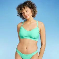 Juniors' Bralette Bikini Top - Xhilaration™ Mint Neon -Swimsuits Popular Store unnamed file 6135
