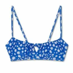 Juniors' Tunneled Bralette Bikini Top - Xhilaration™ Cobalt Floral Print -Swimsuits Popular Store unnamed file 6174