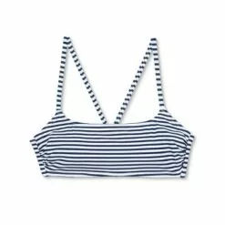 Juniors' Bralette Bikini Top - Xhilaration™ Navy/White Stripe -Swimsuits Popular Store unnamed file 6196