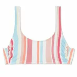 Juniors' Scoop Neck Bralette Bikini Top - Xhilaration™ Multi Stripe -Swimsuits Popular Store unnamed file 6208