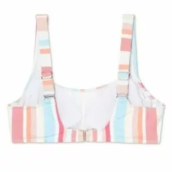 Juniors' Scoop Neck Bralette Bikini Top - Xhilaration™ Multi Stripe -Swimsuits Popular Store unnamed file 6209