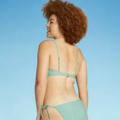 Juniors' Ruched Bralette Bikini Top - Xhilaration™ Light Green -Swimsuits Popular Store unnamed file 6243