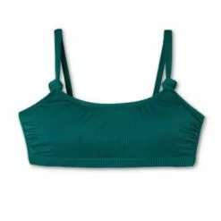 Juniors' Plus Size Ribbed Knot-Strap Bralette Bikini Top - Xhilaration™ Red -Swimsuits Popular Store unnamed file 6258