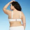 Juniors' Plus Size Ribbed Ring Front Triangle Bikini Top - Xhilaration™ White -Swimsuits Popular Store unnamed file 6260