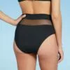 Women's Mesh Insert High Waist Bikini Bottom - Shade & Shore™ Black -Swimsuits Popular Store unnamed file 627