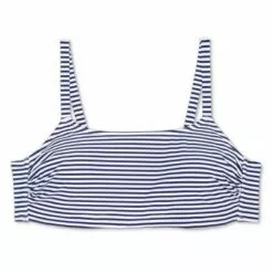 Juniors' Plus Size Bralette Bikini Top - Xhilaration™ Navy/White Stripe -Swimsuits Popular Store unnamed file 6270