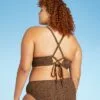 Juniors' Plus Size Ribbed Triangle Bikini Top - Xhilaration™ Brown -Swimsuits Popular Store unnamed file 6284
