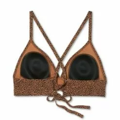 Juniors' Plus Size Ribbed Triangle Bikini Top - Xhilaration™ Brown -Swimsuits Popular Store unnamed file 6287