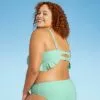 Juniors' Plus Size Ribbed Ruffle Tie-Front Bralette Bikini Top - Xhilaration™ Mint Green -Swimsuits Popular Store unnamed file 6292
