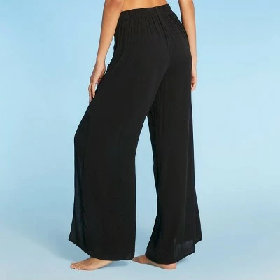Women's Tie-Front Cover Up Pants - Kona Sol™ Black 2 Women's Tie-Front Cover Up Pants - Kona Sol™ Black