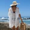 Women's White Lace Crochet Cover Up - Cupshe - One Size Fits Most -Swimsuits Popular Store unnamed file 6438